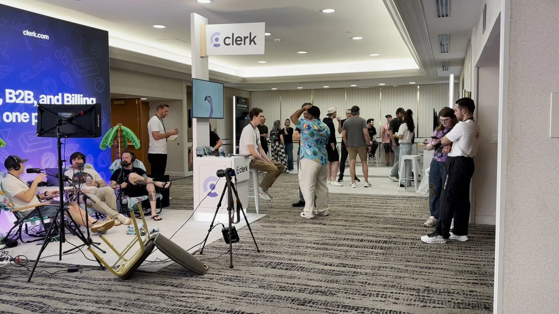 React Miami hallway and sponsor booths