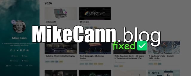 post cover image for Blog Fixes