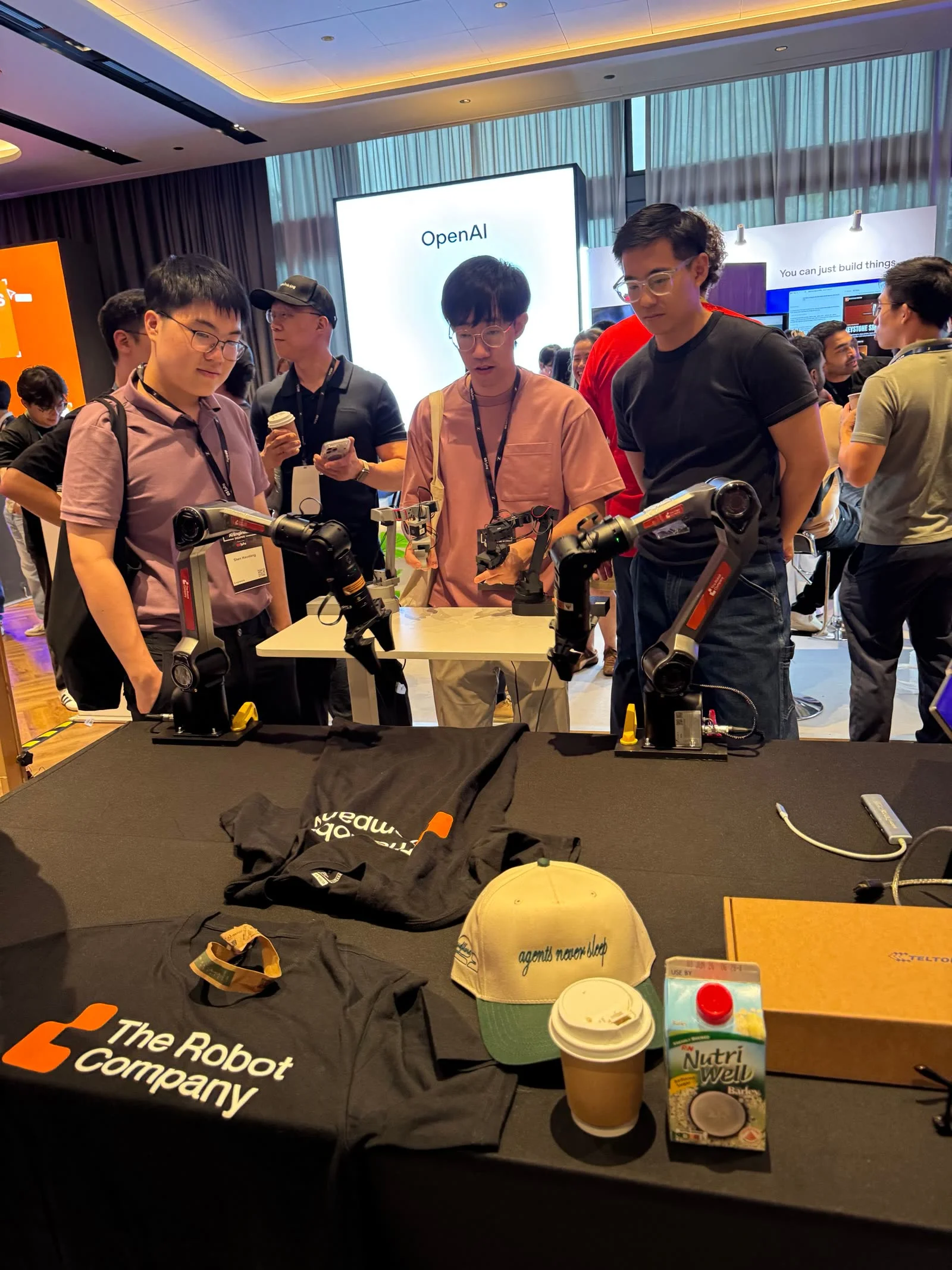 Robotics demos on the conference floor